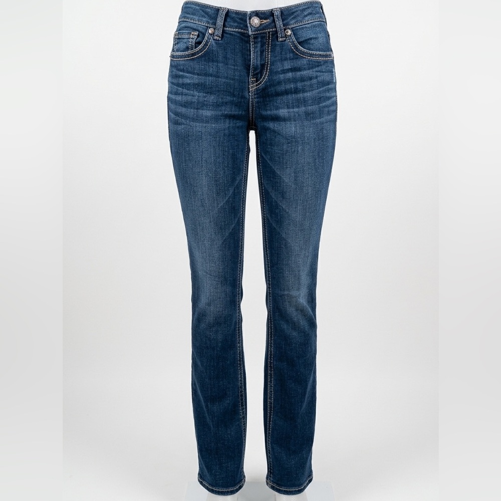 Silver Jeans Suki High Slim Bootcut Dark Wash Jean Curvy Fit Denim Women’s 26/33